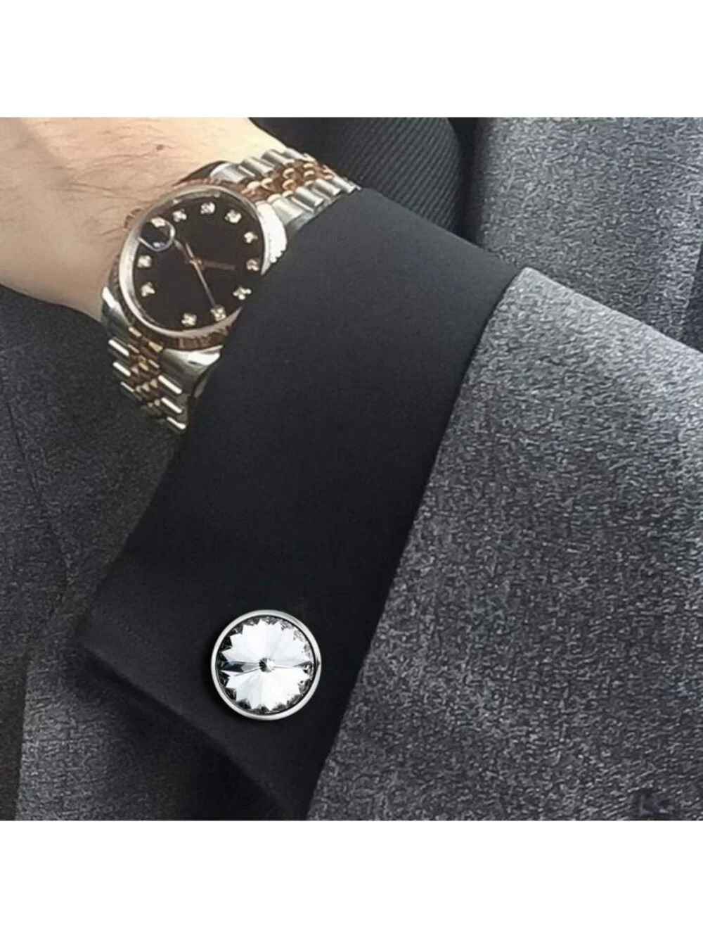 Elegant Cufflinks & Shirt Studs Set for Men - Gift Boxed Jewelry for Weddings